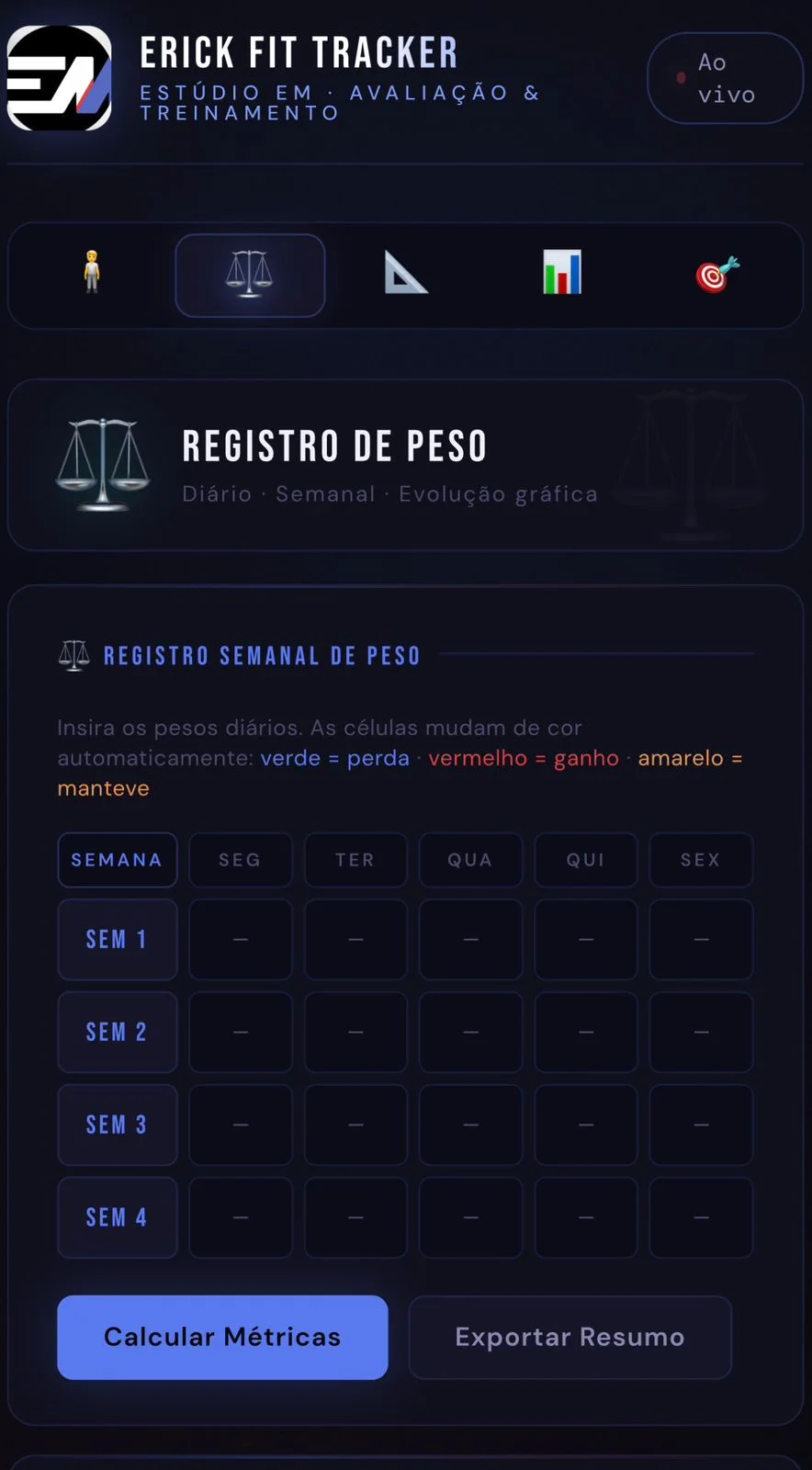App de fitness tracker